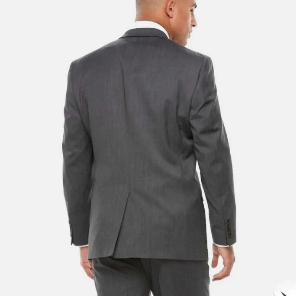 Chaps Men's Classic Fit Performance Stretch Suit Jacket Blazer Gray NWT‎ 48L